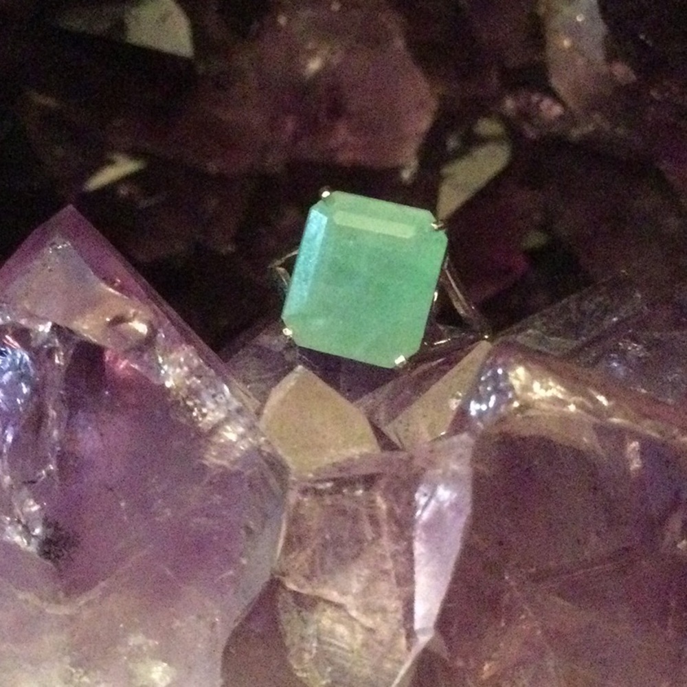 Awesome Genuine Natural Emerald Ring - Picture 5 of 12